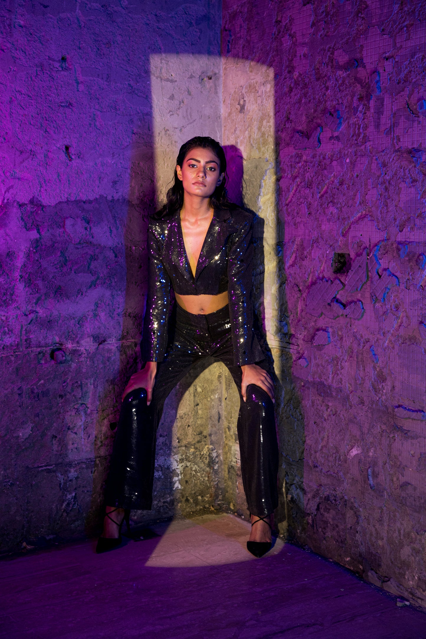 Starry Night Crop Blazer